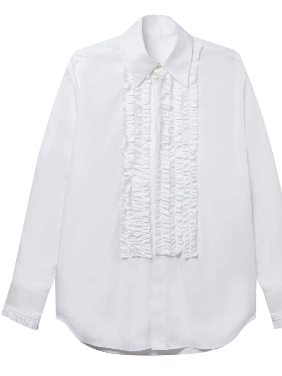Affordable Women cotton ruffled-detail shirt Stella McCartney 0819